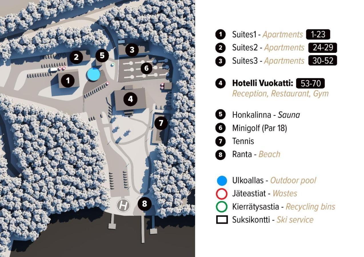 Aateli Lakeside Chalets - Former Vuokatti Suites エクステリア 写真